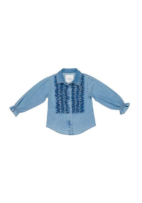 Camicia con rusches Lù-Lù BY MISS GRANT | LL4345DENIM